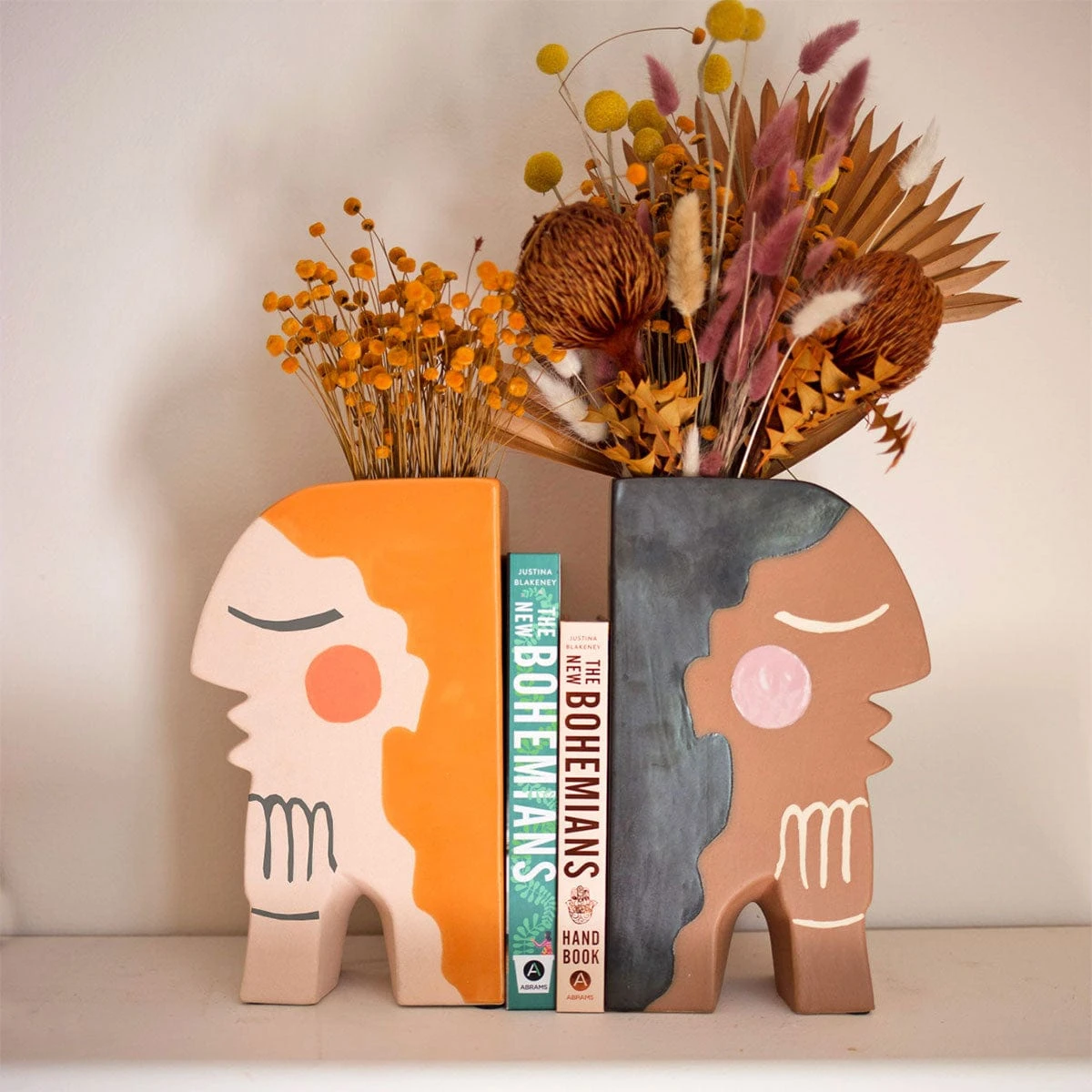 Jungalow Face Bookend Vase By Justina Blakeney™ 2 Jungalow Face Bookend Vase By Justina Blakeney™ - Image 2