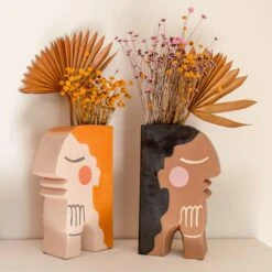 Jungalow Face Bookend Vase By Justina Blakeney™ 12 Jungalow Face Bookend Vase By Justina Blakeney™ -Jungalow Store 60 914313f9 0fe0 4704 b294 f9d086d7ab99