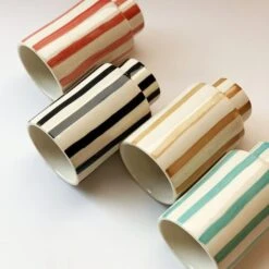 Jungalow Kaya Striped Ceramic Cups By Justina Blakeney™ -Jungalow Store 90 5bcb9259 d5b9 46f5 8070 b4cf12bc1ded