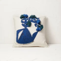 Floral Watering Pitcher Square Throw Pillow With Tassels - Opalhouse™ Designed With Jungalow™ -Jungalow Store GUEST 0906edd7 8f87 4cf0 bdf8 6d27a8556060