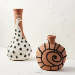 Spiral Shell Terracotta Vase Brown - Opalhouse™ Designed With Jungalow™ -Jungalow Store GUEST 5c2b58ed 0b3f 454c 91fa 9f37f0275e13
