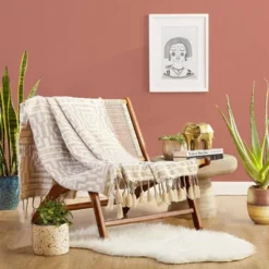 50"x60" Hypnotic Throw Blanket Taupe - Jungalow By Justina Blakeney -Jungalow Store GUEST 8e70de2c a20c 4557 be3d a72ae77f9a59