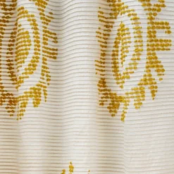 1pc 50"x84" Light Filtering Jacquard Curtain Panel Gold - Opalhouse™ Designed With Jungalow™ -Jungalow Store GUEST 914fca59 4940 4a38 977a d369d522b944