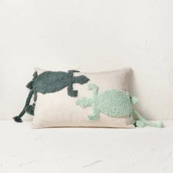 Two Lizard Punch Needle Lumbar Throw Pillow - Opalhouse™ Designed With Jungalow™ -Jungalow Store GUEST b928f6a8 8ca3 4efd 8799 466299a95a4e