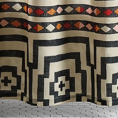 Hypnotic Shower Curtain Black - Jungalow By Justina Blakeney 2 Hypnotic Shower Curtain Black - Jungalow By Justina Blakeney - Image 2