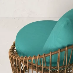 Topanga Club Chair With Ottoman - Blue/Brown - Opalhouse™ Designed With Jungalow™ -Jungalow Store GUEST d55e6c02 0566 4024 be4f e642208a3e0f