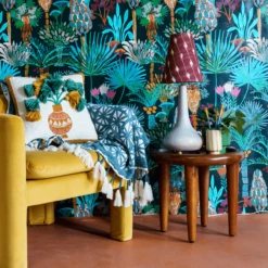 Jungalow Eytan Table Lamp Base In Grey Wash By Like A Lion™ -Jungalow Store JUNGALOW EYTAN WHITE LAMPS LIFESTLYE SLICE 14