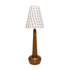 Jungalow Hilma Table Lamp Base In Honey Matte By Like A Lion™ -Jungalow Store JUNGALOW HILMA LAMP ALL SHADES SQUARE