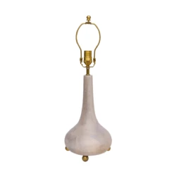 Jungalow Eytan Table Lamp Base In Grey Wash By Like A Lion™ -Jungalow Store JUNGALOW LAMPS EYTAN WHITE SQUARE