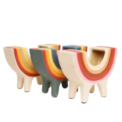 Rainbow Bowl In Navy By Jungalow® -Jungalow Store JUNGALOW RAINBOW PLANTER GROUP 01 5e6c7b4a 230a 4f5f b338 29350782bed2