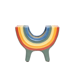 Rainbow Bowl In Navy By Jungalow® -Jungalow Store JUNGALOW RAINBOW PLANTER NAVY 01