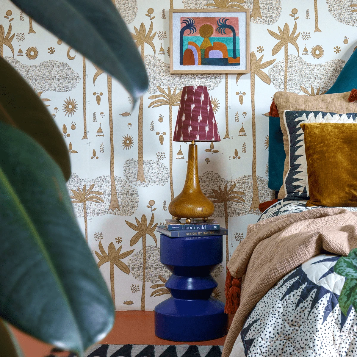 Jungalow Cobalt Blue Mali Zig Zag Stool By Justina Blakeney™ 2 Jungalow Cobalt Blue Mali Zig Zag Stool By Justina Blakeney™ - Image 2