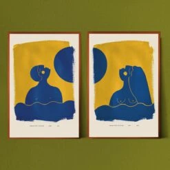 Night Art Print By Jungalow® -Jungalow Store Night Swim duo