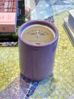 Jungalow Kaya Ceramic Candle - Lavender/Sugar Plum -Jungalow Store PhotoJun222023 40138PM