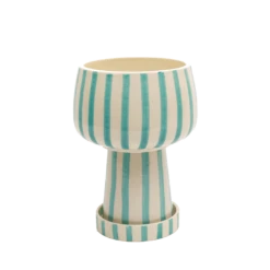 Jungalow Kaya 3-Piece Ceramic Planter By Justina Blakeney™ -Jungalow Store aquastripekayaplanter