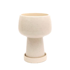 Jungalow Kaya 3-Piece Ceramic Planter By Justina Blakeney™ -Jungalow Store creamspeckledplanter