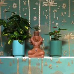 Jungalow Kelly Green Kaya Vase By Justina Blakeney™ -Jungalow Store greenplantersgroup