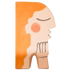 Jungalow Face Bookend Vase By Justina Blakeney™ 15 Jungalow Face Bookend Vase By Justina Blakeney™ -Jungalow Store orangehairvase