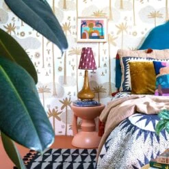 Jungalow Clay Mali Hourglass Stool By Justina Blakeney™ -Jungalow Store pinkstool2